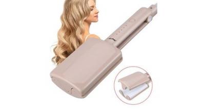 CKEYIN Fer &agrave; boucler 26mm 3 t&ecirc;tes 4 temp&eacute;ratures r&eacute;glables bigoudis professionnel anti-br&ucirc;lure pour femmes usage &agrave; salon/maison 