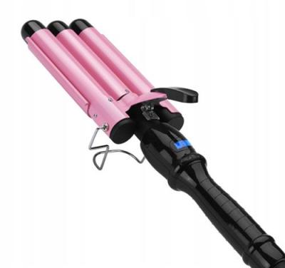  Fer &agrave; friser &agrave; 3 tubes &agrave; affichage num&eacute;rique LCD pour femme 