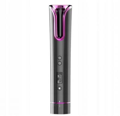  Fer &agrave; friser automatique intelligent sans fil LCD USB chargeant portable pour le voyage gris 