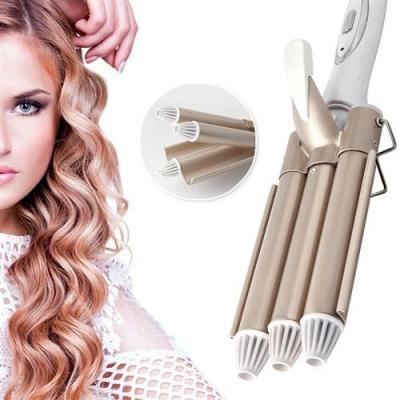  Fer &agrave; friser Ceramic Triple Barrel Cheveux Styler Waver Styling Outils 110-220V Bigoudi 
