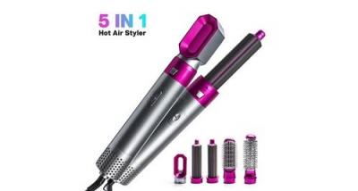 YOKULI Fer &agrave; friser rotatif s&egrave;che-cheveux brosse pour s&egrave;che-cheveux professionnel 5 en 1 brosse &agrave; air chaud 