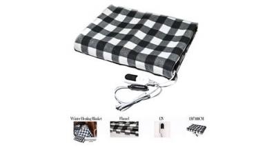 GENERIQUE Fournitures de voiture hiver couverture chauffante constante voyage camping pique-nique chauffage - noir 