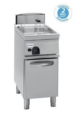 TECNOINOX Friteuse Gaz avec Tuy&egrave;res Traversant la Cuve 13 Litres Gamme 700 