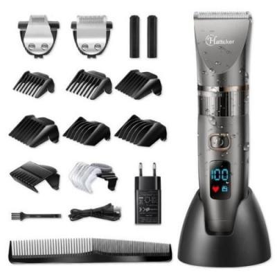 HATTERKER Tondeuse Cheveux Tondeuse Barbe Tondeuse de Pr&eacute;cision Professionnelle 3-en-1 Multigroom Sans Fil 