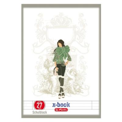 HERLITZ  1x Bloc Scolaire Format A4 Lin&eacute;ature 27 + 2 Marges 50 F 70g