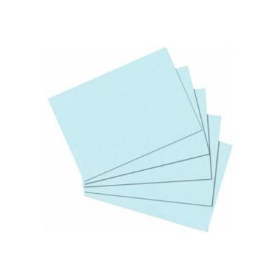 HERLITZ  Fiches bristol, A6, uni, bleu - Lot de 5