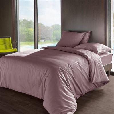 LABELLISM Housse de couette en percale de coton - manoir - 240 x 220 cm - prune