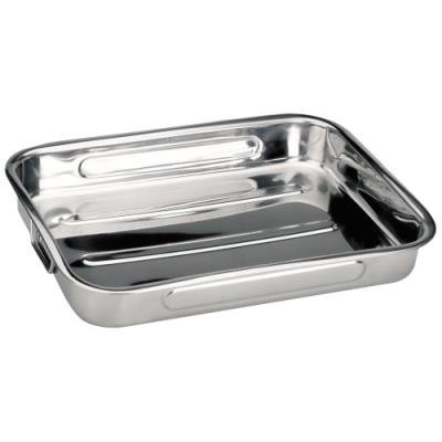 IBILI  651840 plat &agrave; r&ocirc;tir en inox avec anses pliantes 40 cm bistrot