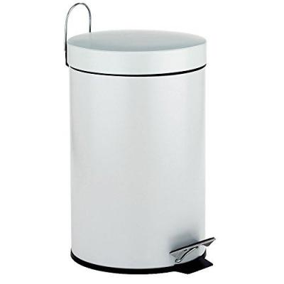 KELA  18160 linda poubelle cosm&eacute;tique m&eacute;tal blanc 17 x 17 x 26 cm 3 l