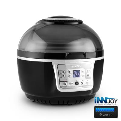 KLARSTEIN VitAir Turbo Friteuse &agrave; air chaud 1400W grill cuisson 9L -gris & noir