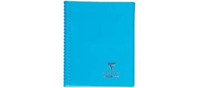 CLAIREFONTAINE Cahier Prot&egrave;ge-cahier Koverbook Spirale Polypro A4 160p Lign&eacute;+Marge coloris Al&eacute;atoire
