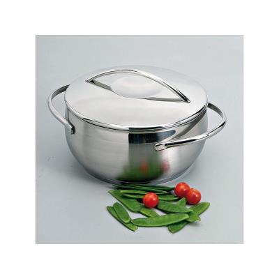LACOR Faitout Belly en inox + couvercle - D: 24 cm