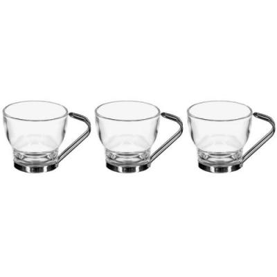 PARIS PRIX Secret de Gourmet - Lot de 3 Mugs en Verre ""Abel"" 11cl Transparent