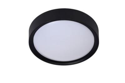 LUCIDE Plafonnier 1xe27, classique plastique noir  LEX D.25 cm