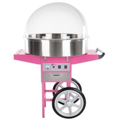 HELLOSHOP26 Machine &agrave; barbe &agrave; papa professionnelle diam&egrave;tre 72 cm avec chariot et coupole de protection