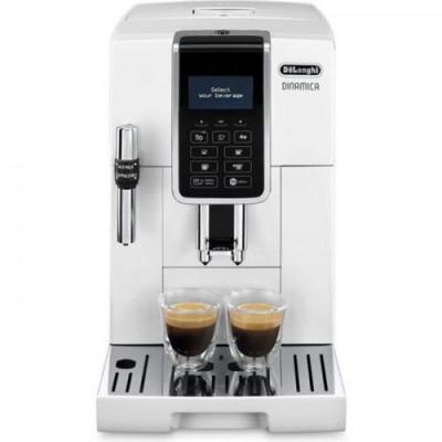 Delonghi - Machine a Cafe expresso automatique avec broyeur Dinamica ECAM350.35.W - Buse vapeur - 15 bar - grains - Bla