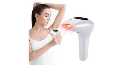 CKEYIN Machine &agrave; &eacute;piler ipl &eacute;pilateur &agrave; laser lcd 8 niveaux r&eacute;glables pour l'usage domestique de tout le corps(blanc) 