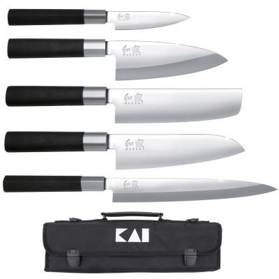 KAI Malette 5 couteaux  Wasabi Black Japon