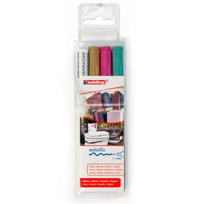 EDDING Marqueur peinture 751 or, argent, blanc
