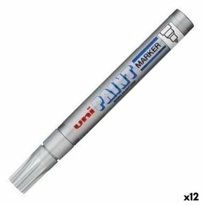 UNI BALL Marqueur permanent Uni-Ball PX-20 Argent&eacute; 2,8 mm (12 Unit&eacute;s) 