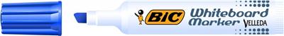 BIC VELLEDA Lot de 12 Feutres tableau blanc effa&ccedil;able &agrave; sec 1791 Pte Biseau Large Bleu