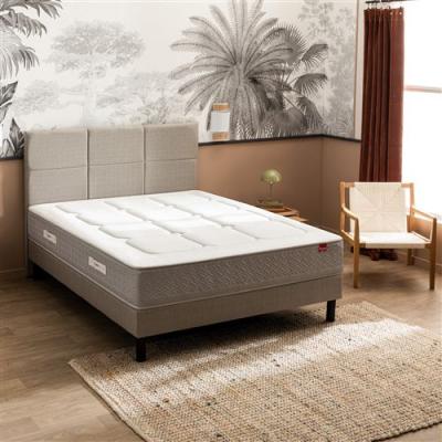 EPEDA Matelas ressorts ensach&eacute;s, m&eacute;moire de forme et laine 140x200
