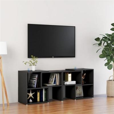 VIDAXL Mercatoxl - Meuble tv Noir 104x30x52 cm Agglom&eacute;r&eacute;