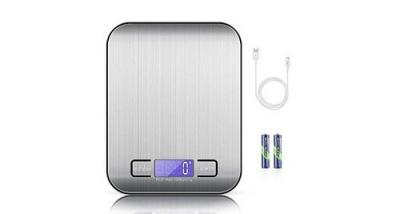 GENERIQUE Mosuo balance cuisine electronique avec c&acirc;ble usb, balance de pr&eacute;cision 10kg/1g balance electronique acier inox balance alimentaire num&eacute;rique, &eacute;cran 