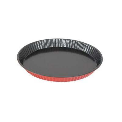 UNKNOWN Gers equipement - Moule &agrave; tarte en acier antiadh&eacute;sif rouge - d.30 cm