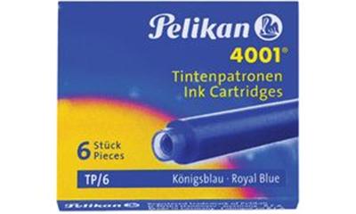PELIKAN  - cartouches d'encre 4001 TP/6, bleu royal contenu: 6 cartouches d'encre dans une bo&icirc;te en carton (301176) 