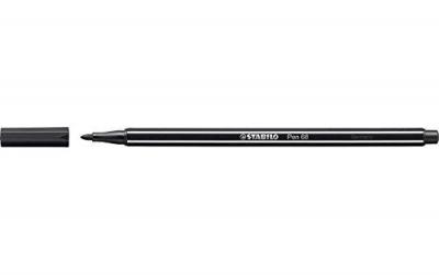 STABILO  Lot de 6 Feutres de Dessin PEN 68 Pointe Moyenne 1 mm Noir