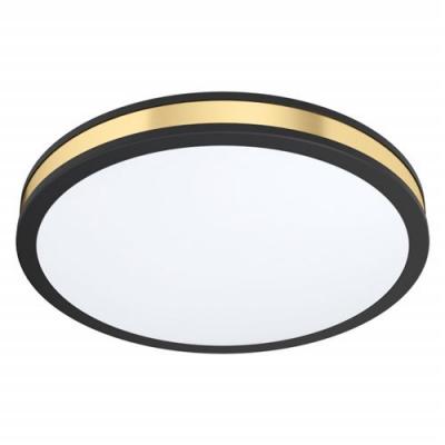 EGLO Lumi&egrave;re plafond noir pescaito, or h: 6,5 &oslash;: 38cm 3000K