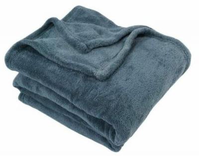 PEGANE Plaid Microfibre couleur orage 125x150- - 