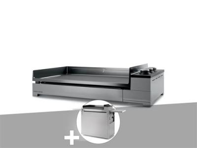 FORGE ADOUR Plancha gaz Premium 75 inox avec chariot -  - Gris