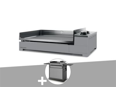 FORGE ADOUR  - Plancha gaz Premium 60 acier avec chariot Gris