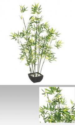 Plante Artificielle Bambou en dacron+pe+terracotta - Dim : H 122 cm -- 