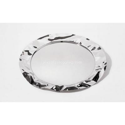 ALESSI  90039 foix plateau rond en acier inoxydable 18/10 brillant