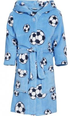 PLAYSHOES  340151 Peignoir de Bain en Polaire Football, 98-104, bleu