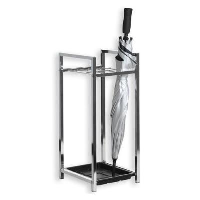 IDIMEX Porte-parapluies NELIA, en m&eacute;tal chrom&eacute;