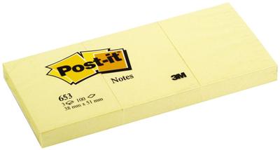 POST IT Post-it Lot de 3 Notes repositionnables 38 x 51 mm Jaune
