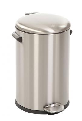 EKO Poubelle Belle Deluxe Step Bin 12L Inox Mat,  Gris