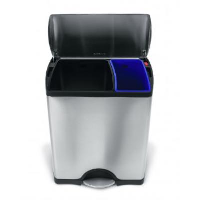 SIMPLEHUMAN Poubelle Inox Rectangulaire &Agrave; P&eacute;dale 50l