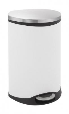 EKO Poubelle Shell Pour Le Tri S&eacute;lectif 44l Blanc Inox Mat