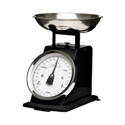 PREMIER HOUSEWARES  Balance de Cuisine M&eacute;canique- Bol Inox - Noir Mat - 3 kg