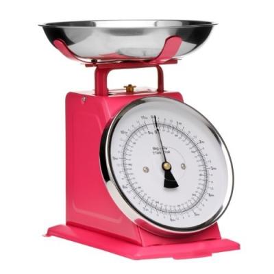 PREMIER HOUSEWARES  Balance de cuisine style r&eacute;tro Bol en inox Rose 5 kg