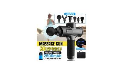  Profession pistolet de massage masseur musculaire profond pour douleur musculaire exercice relaxation minceur mise en forme-noir 