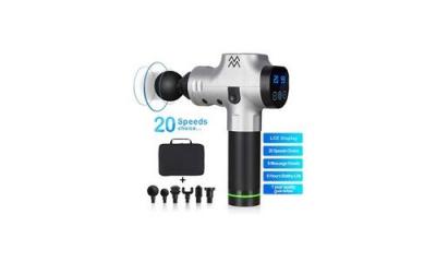 YOKULI Profession pistolet de massage masseur musculaire profond pour douleur musculaire exercice relaxation minceur mise en forme-argent 