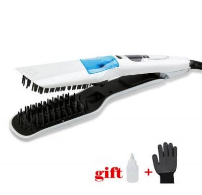 Professionnel vapeur rapide cheveux lisseur peigne vaporisateur vapeur fer plat d&eacute;friser les cheveux brosse outils de coiffure LCD num&eacute;rique 