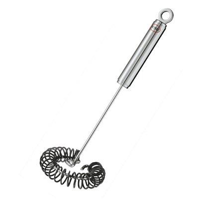 ROSLE R&ouml;sle - Fouet plat &agrave; spirale acier inoxydable/silicone - Noir : 27 cm