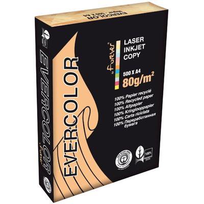 CLAIREFONTAINE Ramette papier couleur Evercolor recycl&eacute; A4 80g - Saumon 